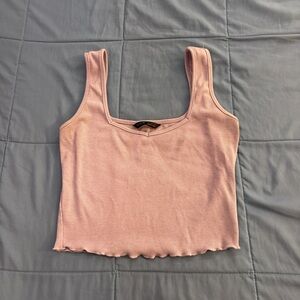 Purple Ribbed Tank Top